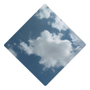 Cloudy Sky Abstract Photography Graduation Cap Topper