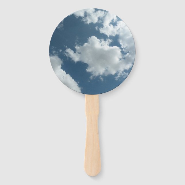 Cloudy Sky Abstract Photography Hand Fan (Front)