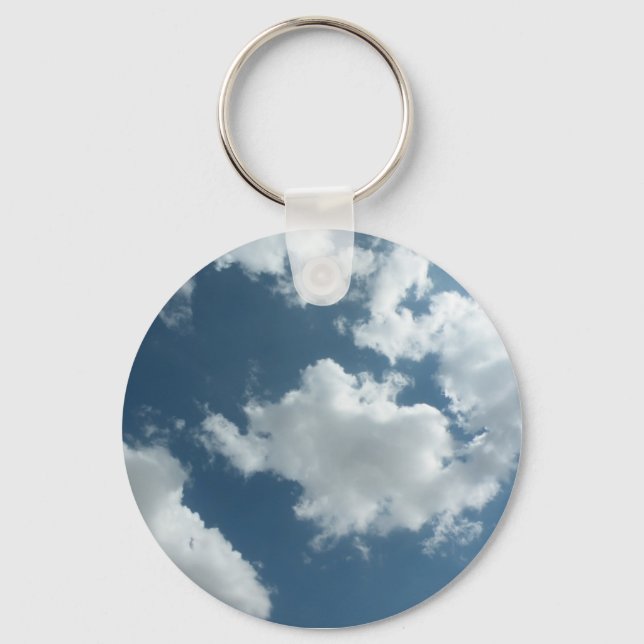 Cloudy Sky Abstract Photography Keychain (Front)