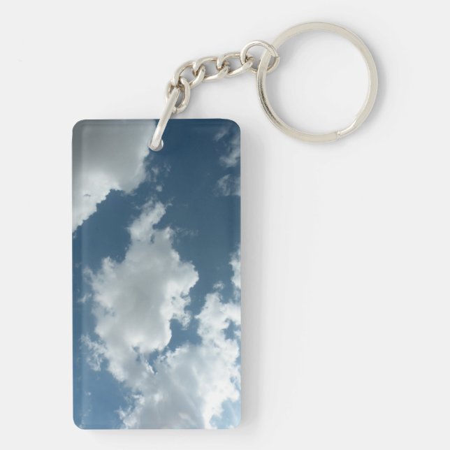 Cloudy Sky Abstract Photography Keychain (Back)