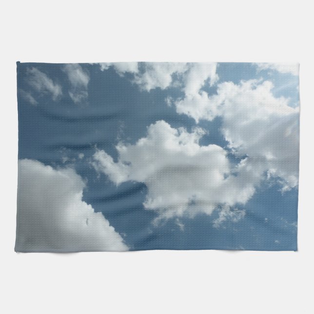 Cloudy Sky Abstract Photography Kitchen Towel (Horizontal)