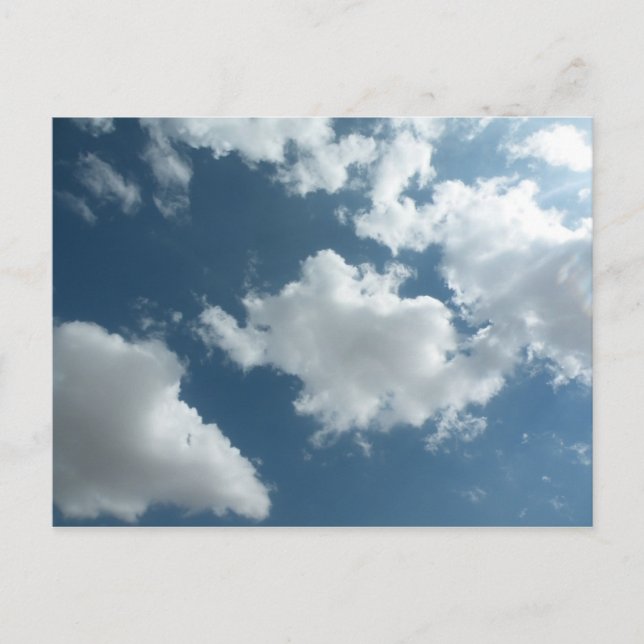 Cloudy Sky Abstract Photography Postcard (Front)