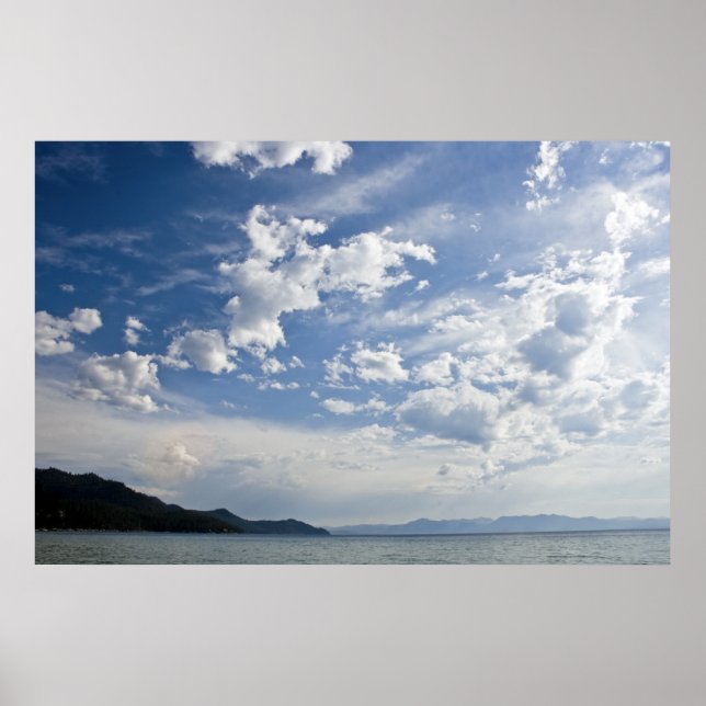 Cloudy Sky at Tahoe Poster (Front)
