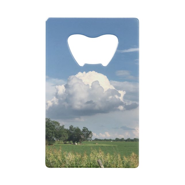 Cloudy Sky Credit Card Bottle Opener (Front)