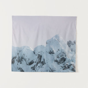 Cloudy sky mountain sunset tapestry