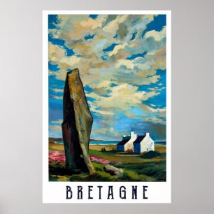 Cloudy Sky Over Brittany, France Poster