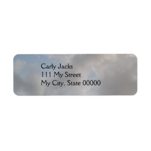 Cloudy Sky Return Label