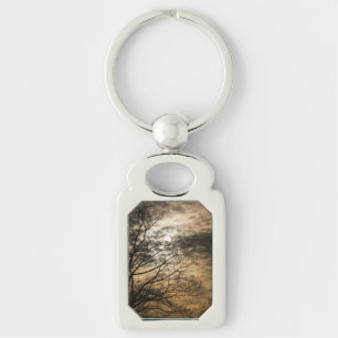 Cloudy Sun Scene Keychain