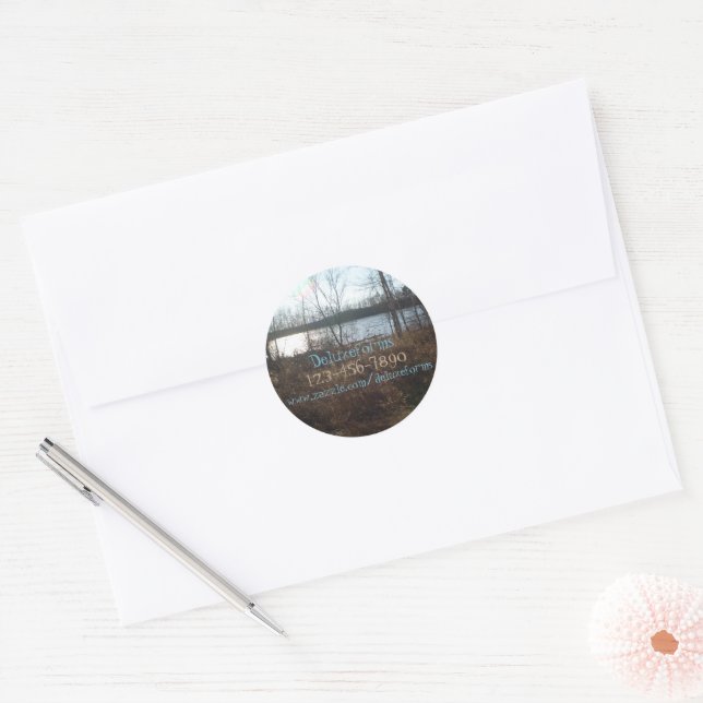 Cloudy Sunset Classic Round Sticker (Envelope)