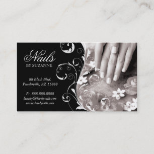 Clouez le noir de carte de visite de salon blanc