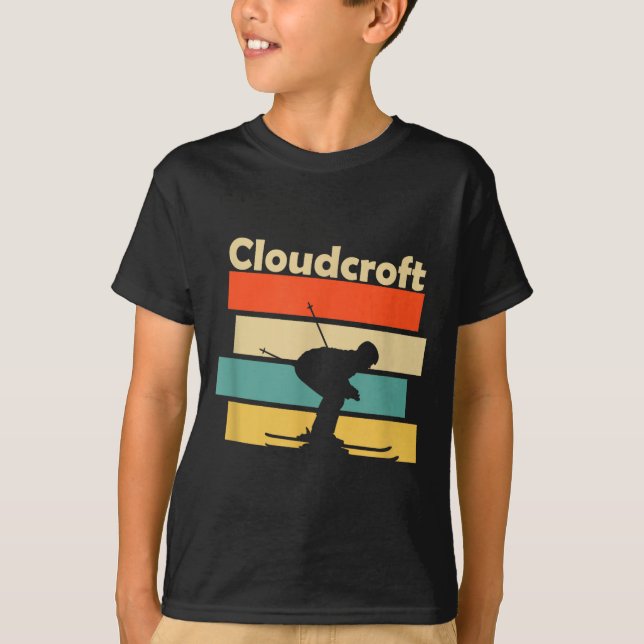Clouroft New Mexico Retro Ski  T-Shirt (Front)