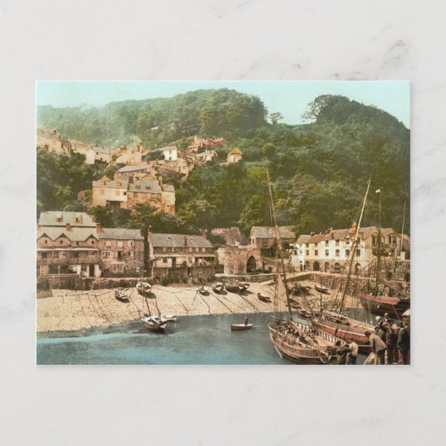 Clovelly Harbour, Torridge, Devon, c.1895 Postcard (Front)
