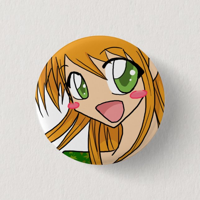 Clover 1 Inch Round Button (Front)