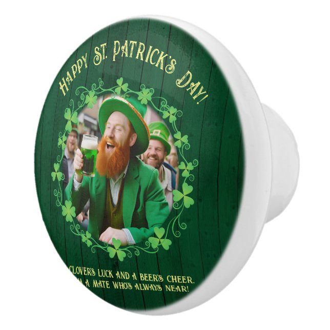 Clover & Beer Companionship Ceramic Knob (Right)