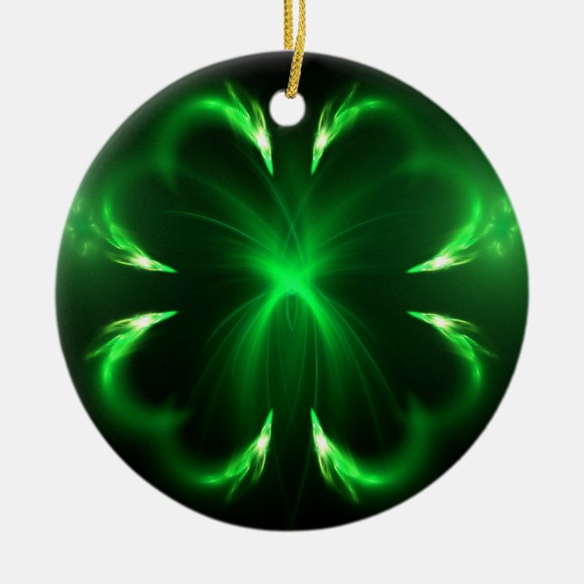 Clover Ceramic Ornament (Front)