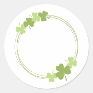 Clover Circle Classic Round Sticker