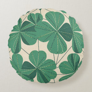 Clover design round pillow