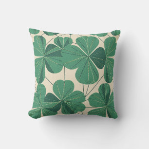 Clover design throw pillow