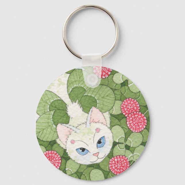 Clover Fairy Cat Keychain (Front)