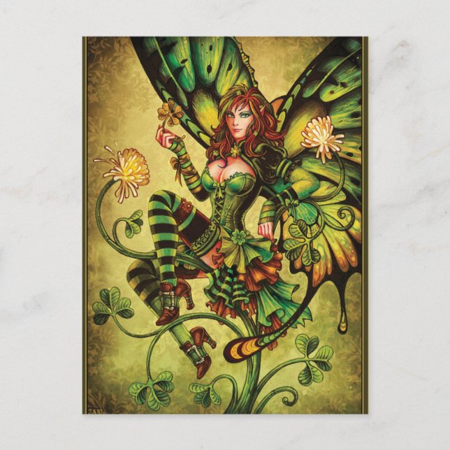 CLOVER FAIRY POSTCARD (Front)