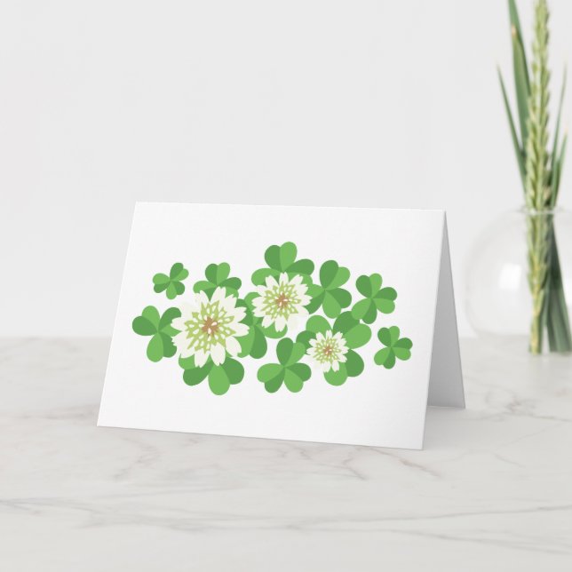 Clover Flowers Card (Front)