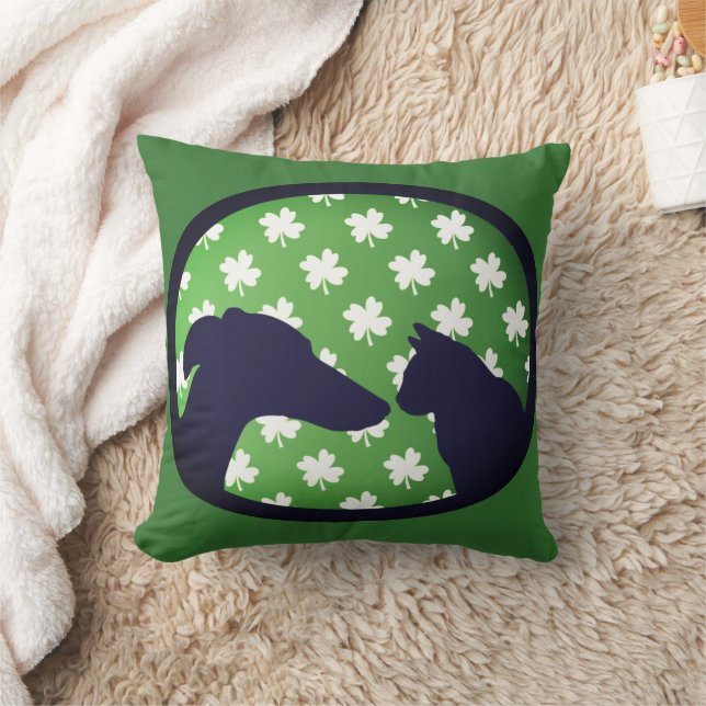 Clover Friends Throw Pillow (Blanket)