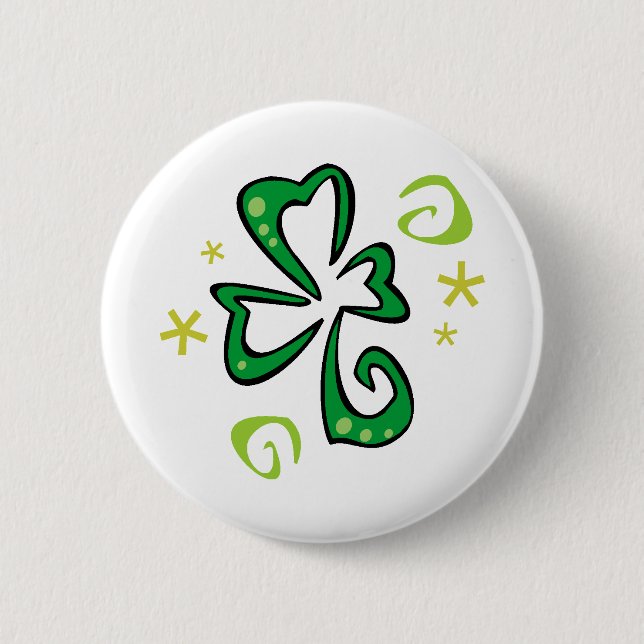 Clover Fun 2 Inch Round Button (Front)