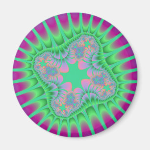 Clover Green Flower Magnet