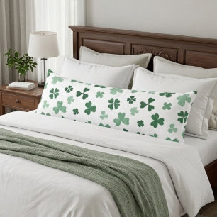 Clover green leaves St. Patrick's Day Body Pillow