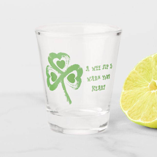 Clover Heart Shot glass (Front)