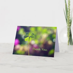 Clover in Green & Purple Garden   Greeting Card