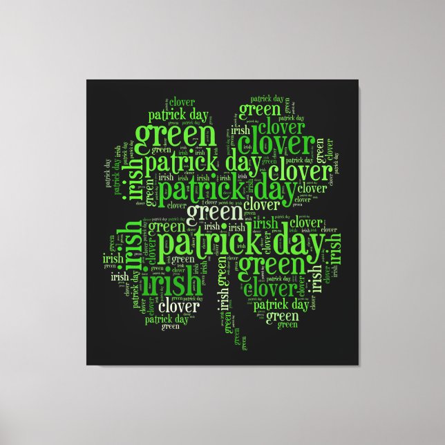 Clover leaf canvas print (Front)