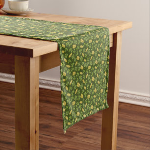 Clover Leaf & Gold Coin Pattern Short Table Runner