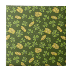 Clover Leaf & Gold Coin Pattern Tile