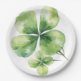 Clover leaf paper plate