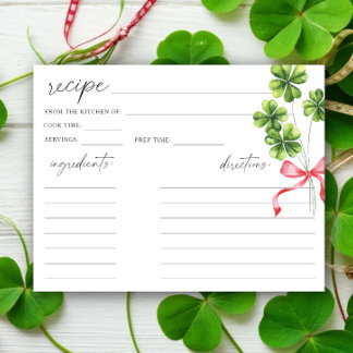 Clover leaves and Bow bridal shower recipe