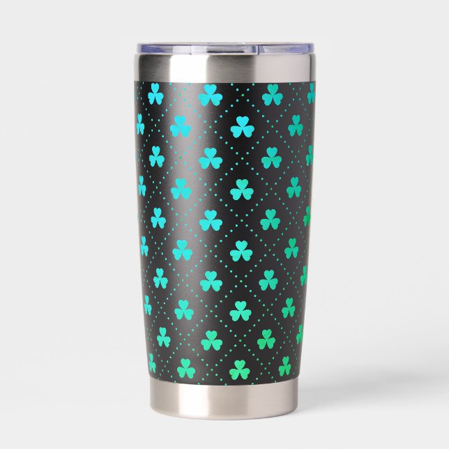 Clover Leaves St. Patrick's Day Pattern-53223 Insulated Tumbler (Front)