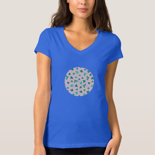 Clover Leaves Women's Jersey V-Neck T-Shirt