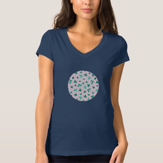 Clover Leaves Women's Jersey V-Neck T-Shirt