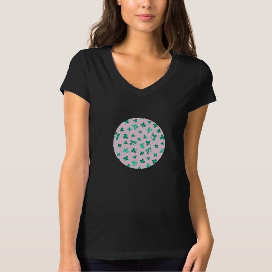 Clover Leaves Women's Jersey V-Neck T-Shirt