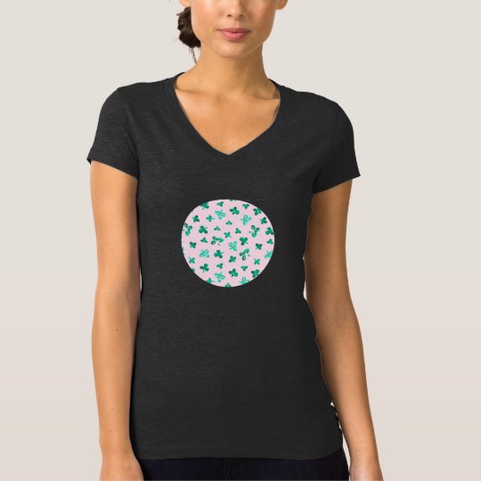 Clover Leaves Women's Jersey V-Neck T-Shirt