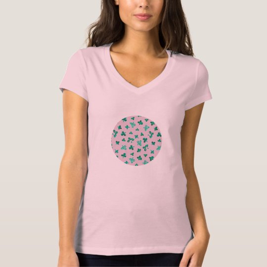 Clover Leaves Women's Jersey V-Neck T-Shirt