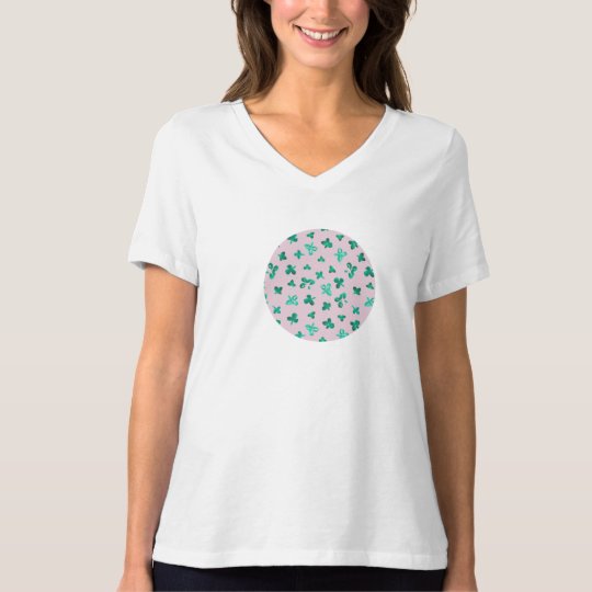 Clover Leaves Women's Relaxed Fit V-Neck T-Shirt