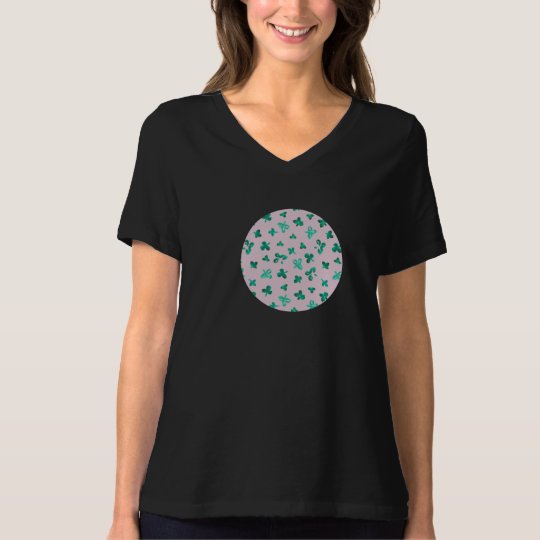 Clover Leaves Women's Relaxed Fit V-Neck T-Shirt