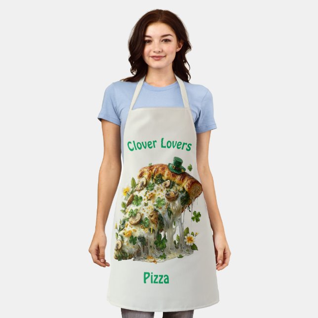 Clover Lovers Pizza St. Patrick’s Day Apron (Worn)