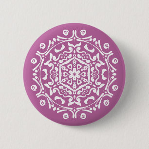 Clover Mandala 2 Inch Round Button