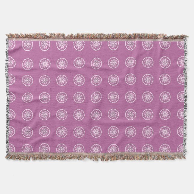 Clover Mandala Throw Blanket (Front)