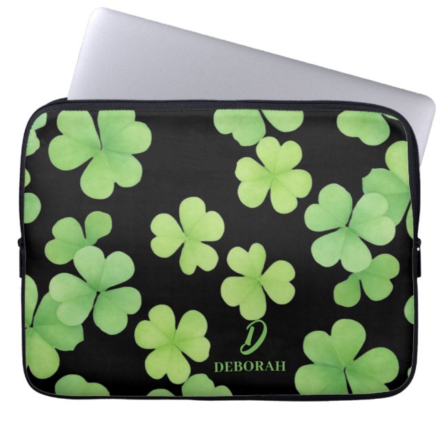 Clover Monogram Laptop Sleeve (Front)