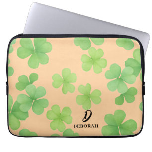 Clover Monogram Laptop Sleeve
