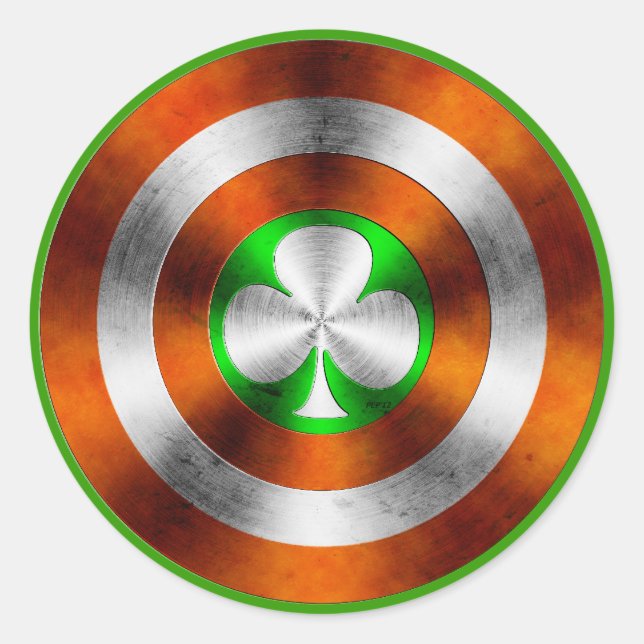 Clover of Ireland Classic Round Sticker (Front)